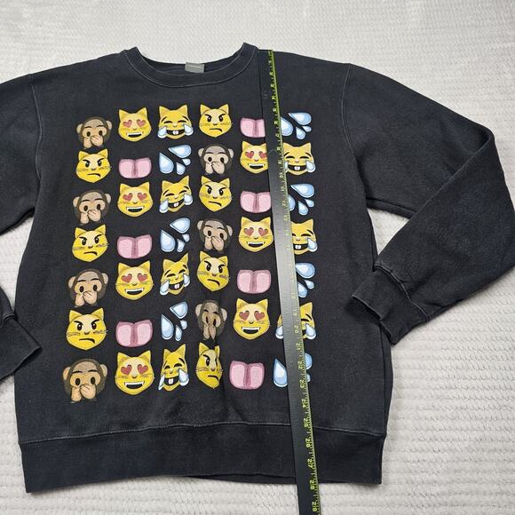 Esmx Sweatshirt Adult XL Emoji Print Long Sleeve Crew Neck - Picture 2 of 7